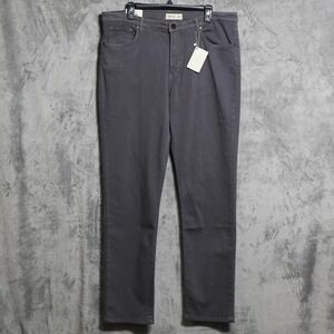 RYE 51 Pants Mens 38x34 Gray Silo Straight Fit French Twill 5-Pocket Stretch